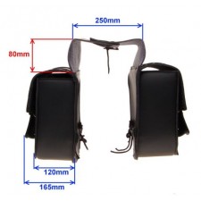 MOTORCYCLE SIDE BAGS BLACK - (UNI)